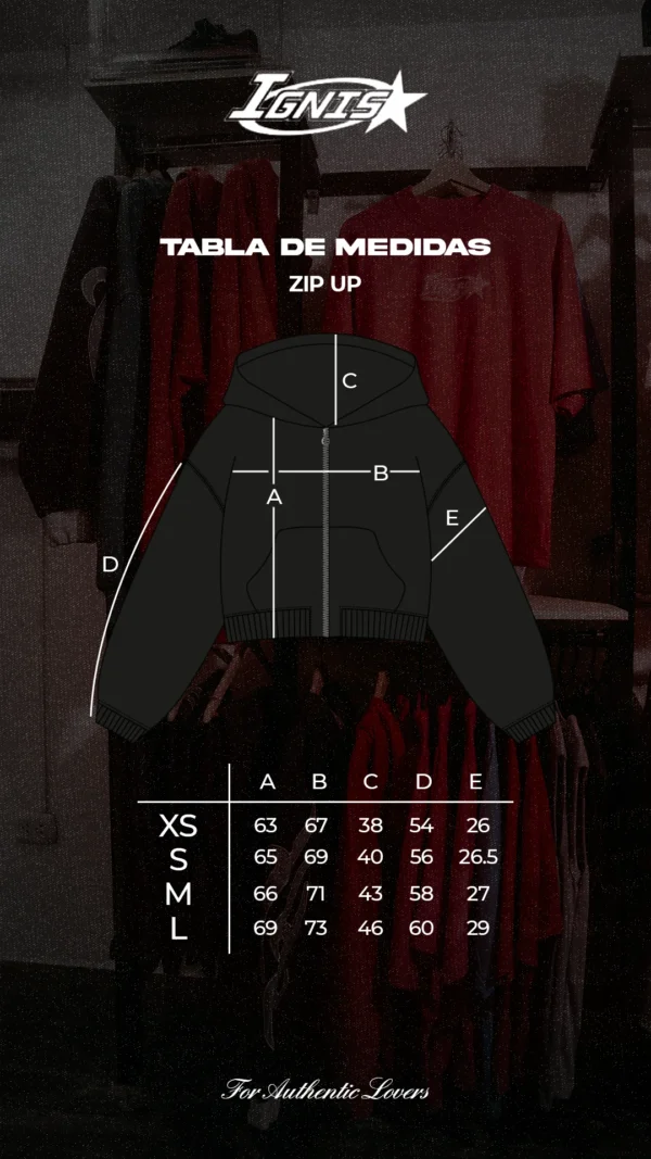 Zip Up Hoodie Negra - Ignis