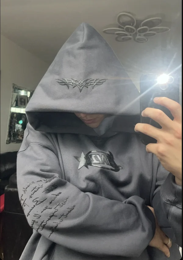 Polera Boxy Hoodie Gris - Ignis