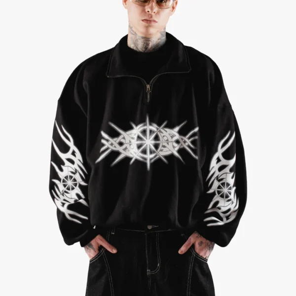 Voyd Eyes Crewneck Negro - Rsident