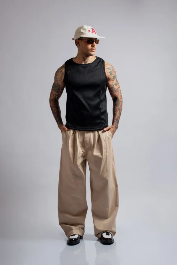 Wide Leg Pants Beige - Rsident