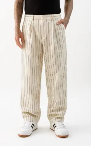 Over Pants Blanco Líneas - Rsident