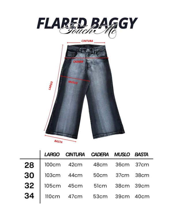 Flared Baggy Jean Negro - Better Now