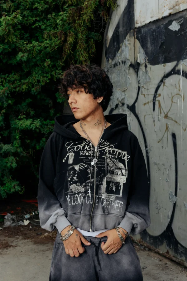 Zip Hoodie Fuck Love Negro - Better Now