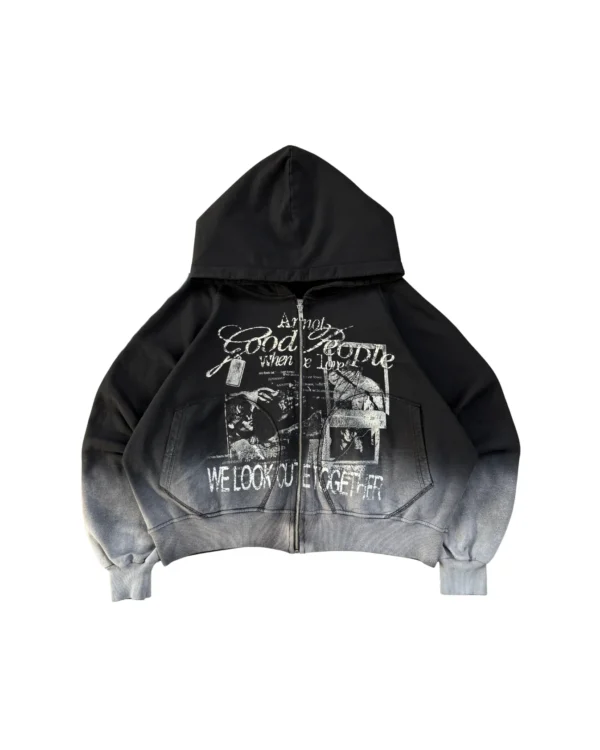 Zip Hoodie Fuck Love Negro - Better Now