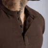 Henley Manga Corta Marrón - Rsident