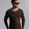 IMG_2439 Henley Bootoms Long Sleeve Marrón - Rsident