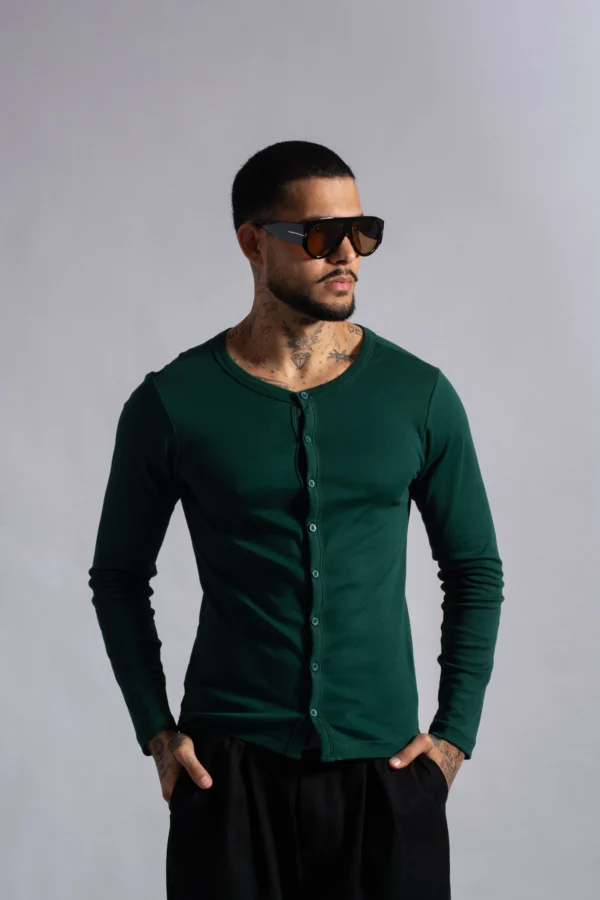 IMG_2442 Henley Bootoms Long Sleeve Verde - Rsident