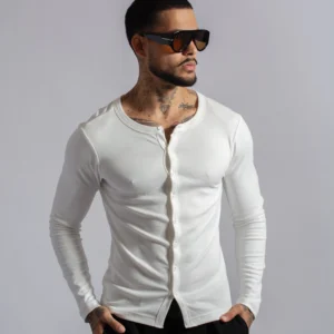 Henley Bootoms Long Sleeve Blanco - Rsident