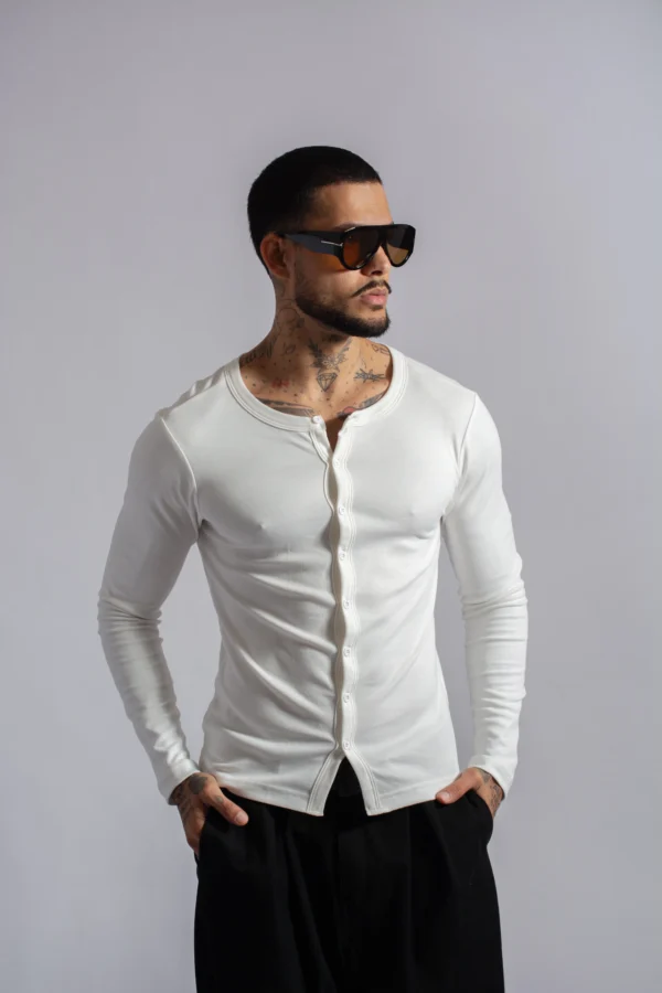 IMG_2443 Henley Bootoms Long Sleeve Blanco - Rsident
