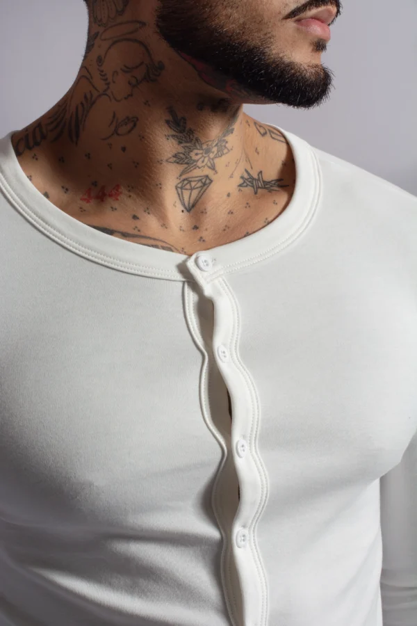 IMG_2444 Henley Bootoms Long Sleeve Blanco - Rsident