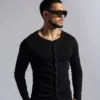 Henley Bootoms Long Sleeve Negro - Rsident