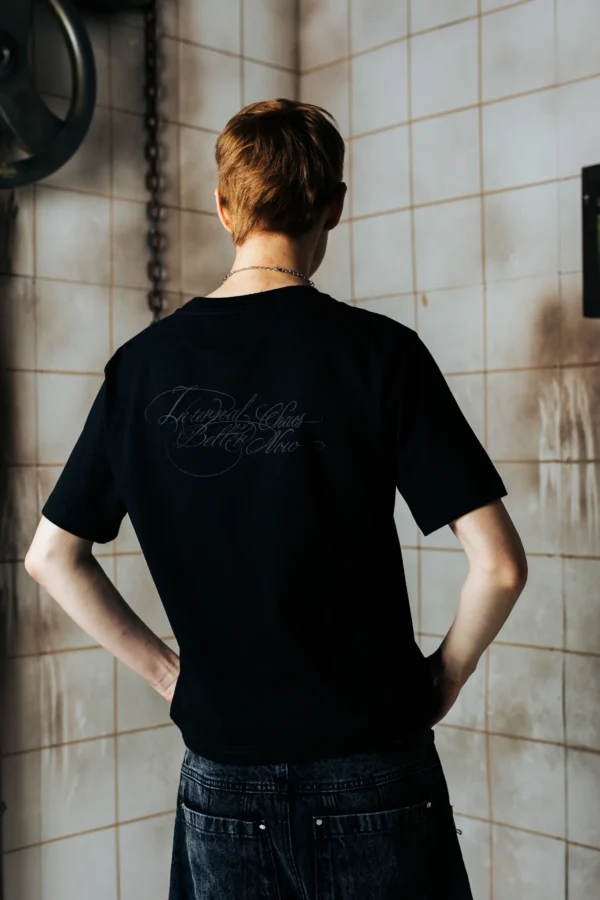Chaos Black Slim Boxy T-Shirt - Better Now