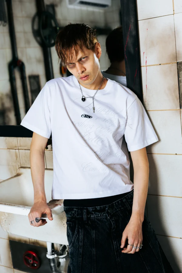 White Tatto Tee Slim Boxy T-Shirt - Better Now