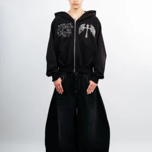 Black Cross Interlude Zip Hoodie - Better Now