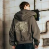 Grey Mental Chaos Doble Zip Hoodie - Better Now