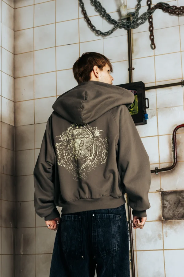 Grey Mental Chaos Doble Zip Hoodie - Better Now