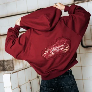 Red Broken Chaos Doble Zip Hoodie - Better Now