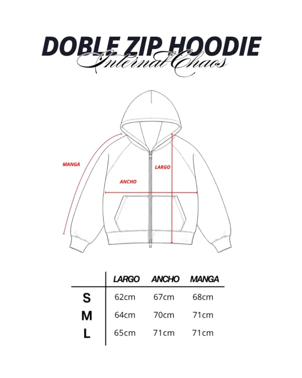 Grey Mental Chaos Doble Zip Hoodie - Better Now