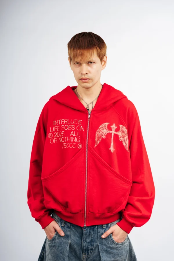 Red Cross Interlude Zip Hoodie - Better Now